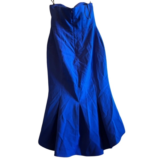 🌟2xHOST PICK Vince Camuto Strapless High Low Mermaid Midi Dress | Blue | Size 8 - Picture 5 of 8